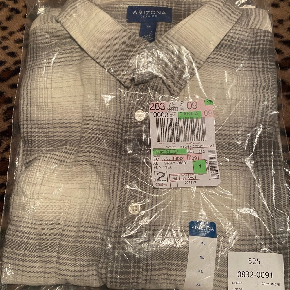 NEW!! Mens Arizona Gray Flannel